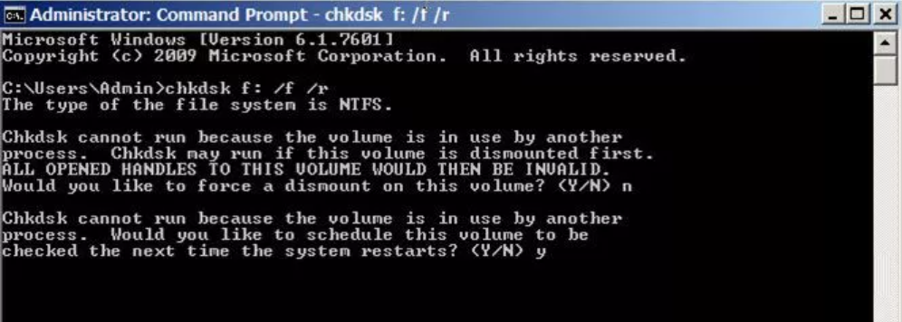 chkdsk-f-r