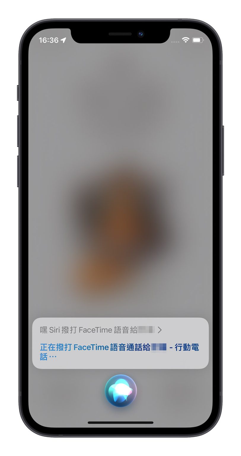 透過Siri啟動 FaceTime 語音或視訊通話