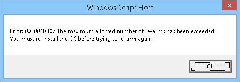 0xc004d307超出了允許的最大重裝次數錯誤提示