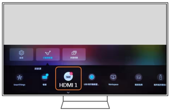 確認電視的信號源hdmi