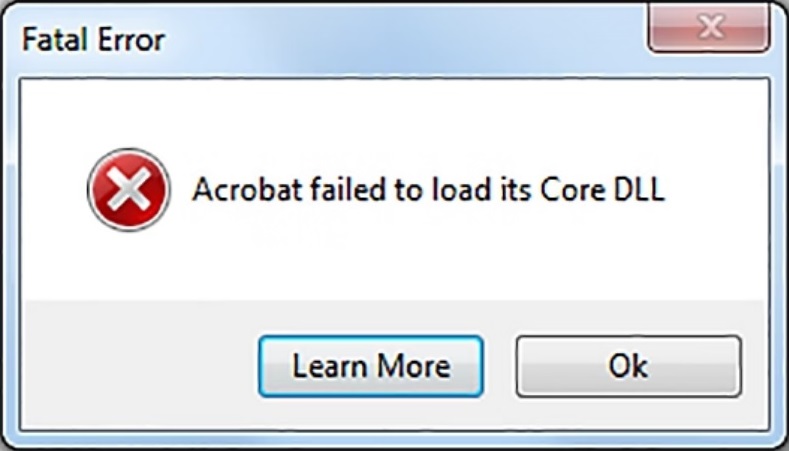 Acrobat 無法載入 Core DLL