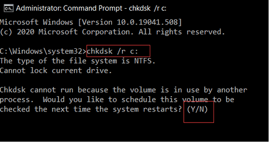 chkdsk-r