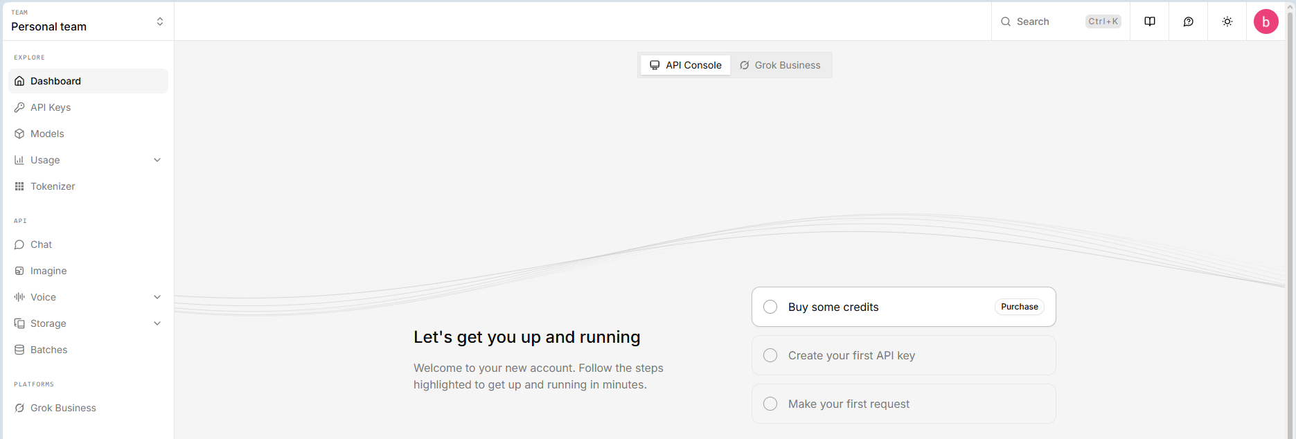 xAI home page